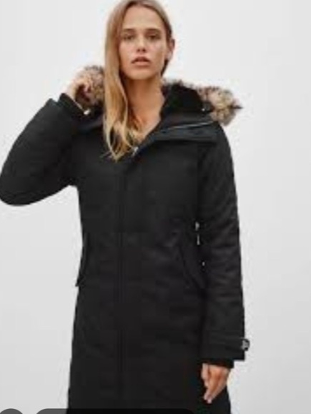 TNA by Aritzia Verbier Parka – Black – Size Small